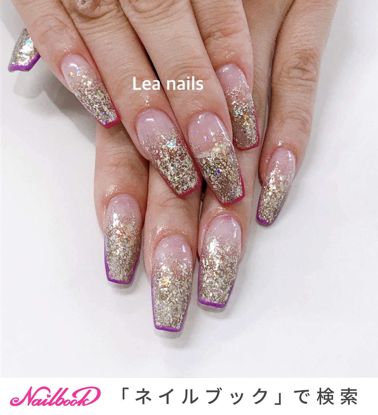 夏 ハンド グラデーション ラメ キラキラ Lea nailsのネイルデザイン No 8177410 ネイルブック