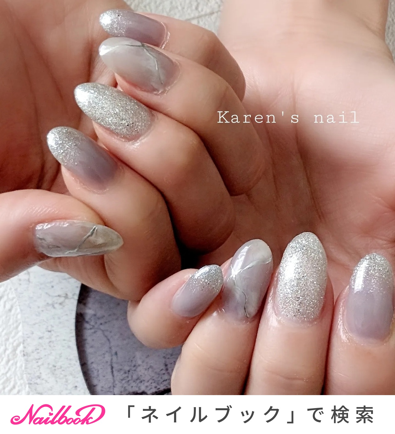 春 オールシーズン ハンド 大理石 天然石 karen s nail rierinのネイルデザイン No 8675502 ネイルブック