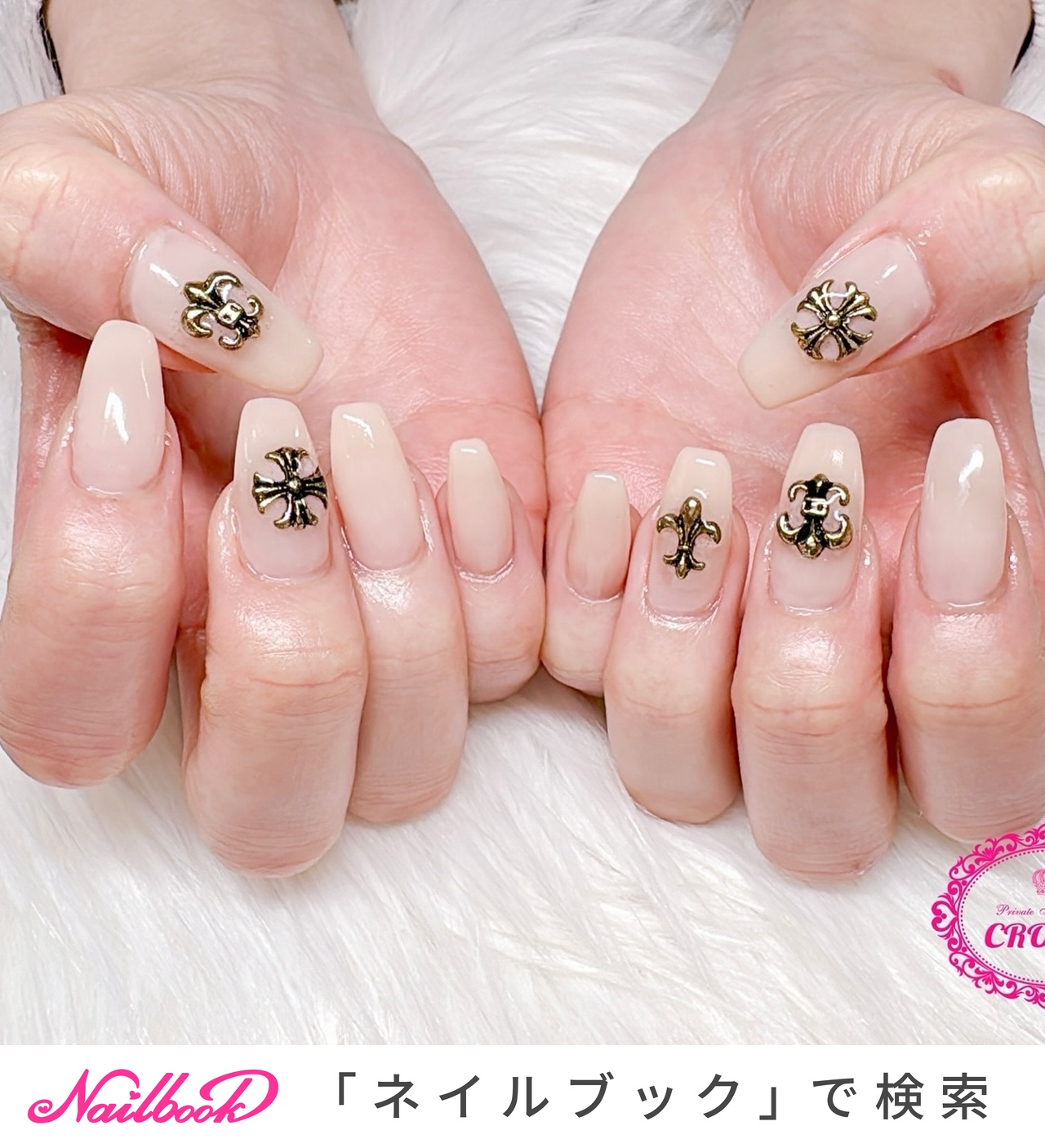 ハンド ロング ジェルネイル お客様 crown nail kikugawaのネイルデザイン No 8727249 ネイルブック