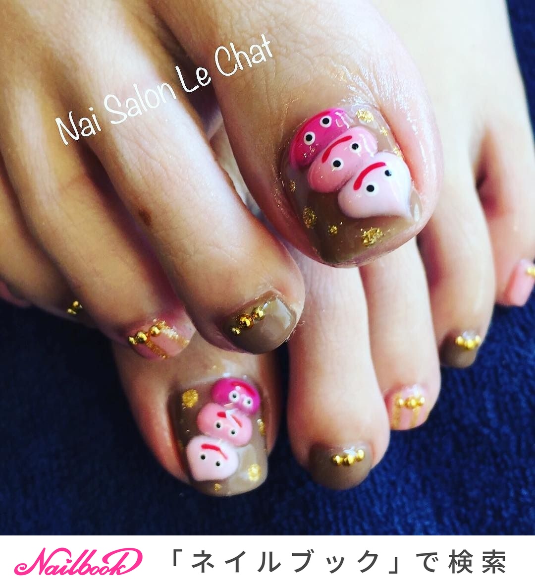 夏 オールシーズン パーティー 女子会 フット Total Beauty Salon Le Chatのネイルデザイン No 2587053