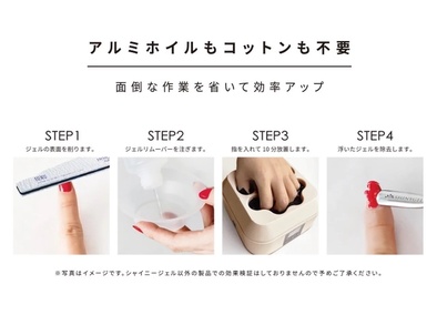 指を入れるだけ！オフの悩みを解消する「SHINYGEL スチームオフマシン」