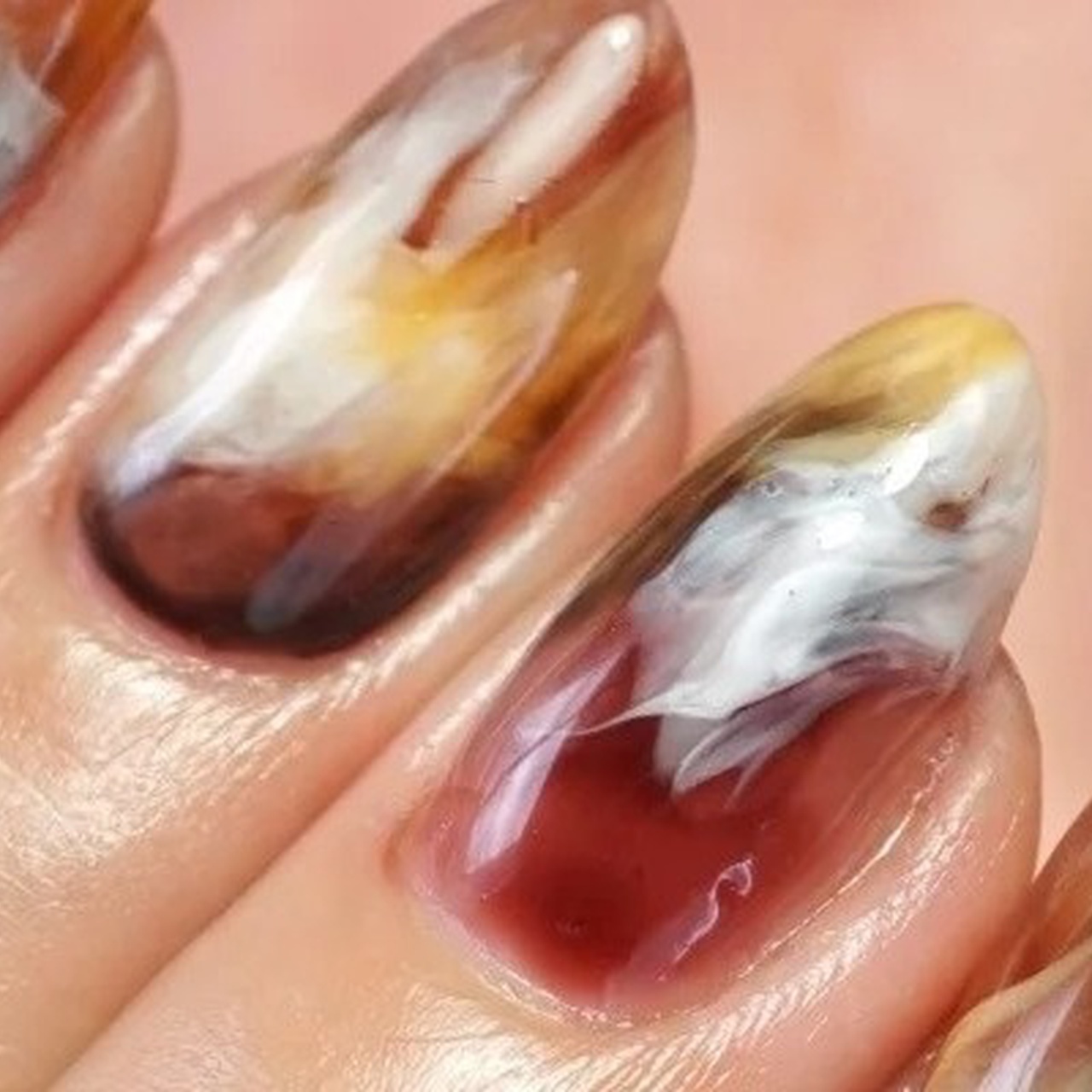 カフェラテ カフェオレのようなほっこりネイルに癒されよう 𓂃