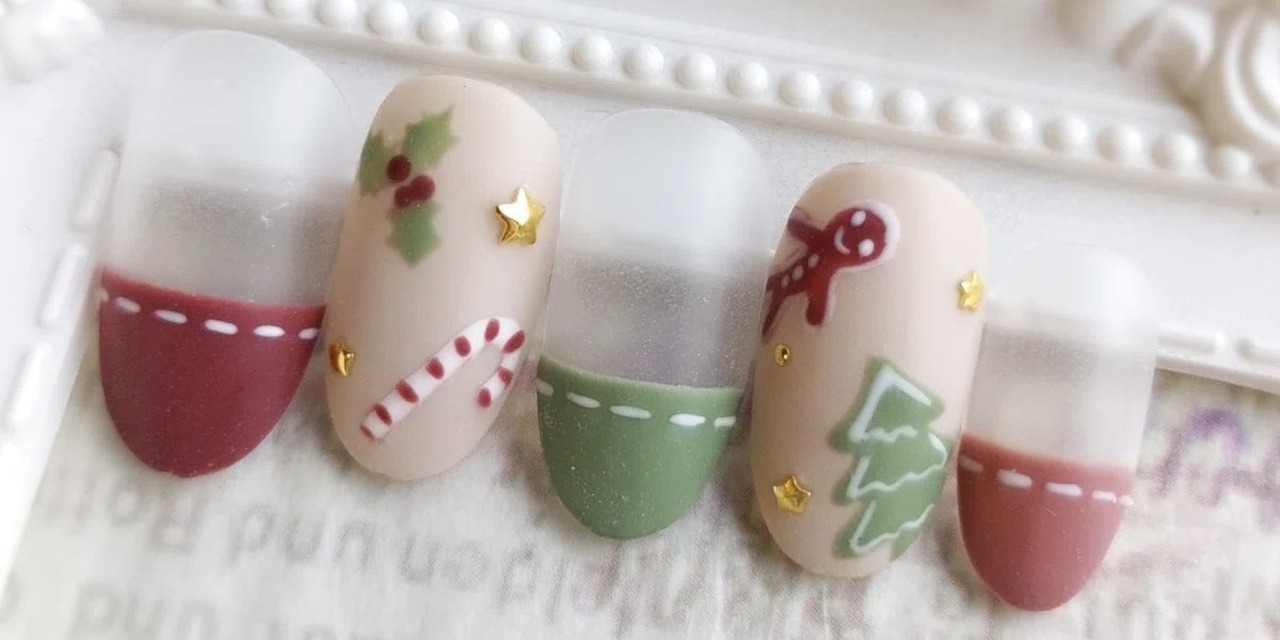 21年冬 大人女子のクリスマスネイル