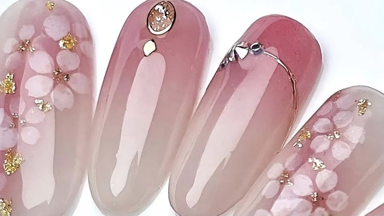 No.49 オーダーネイルチップ 桜 春 お花見 うさぎ くも マット かわいい