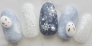 寒い日はキラキラ輝く雪の結晶ネイルが一番似合う♡|2023