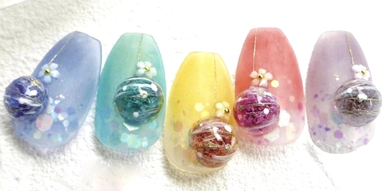 ノスタルジーに浸りたい♡ヨーヨーネイル｜2023