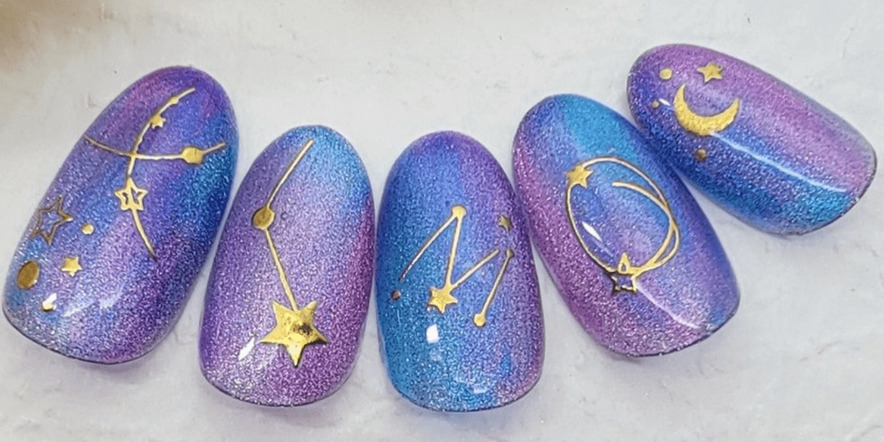 夏の夜空を彩って☆星座ネイル|2023トレンドネイル