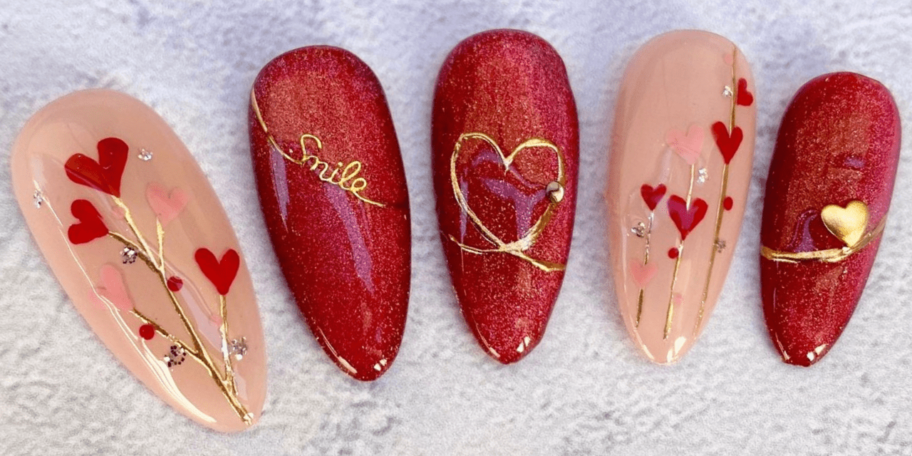 2025最新】キュンとしちゃう♡ハートのバレンタインネイル|人気