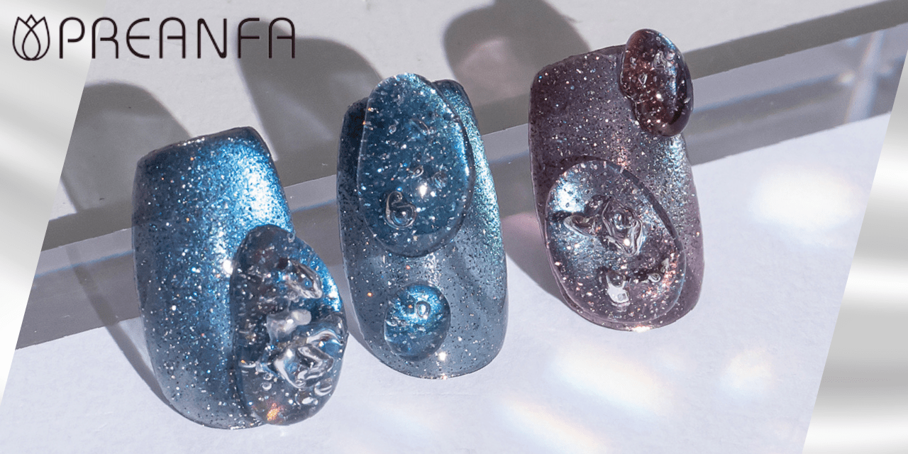 夏の夜空を思わせるマグフラ♡簡単にニュアンスアートが楽しめるアート