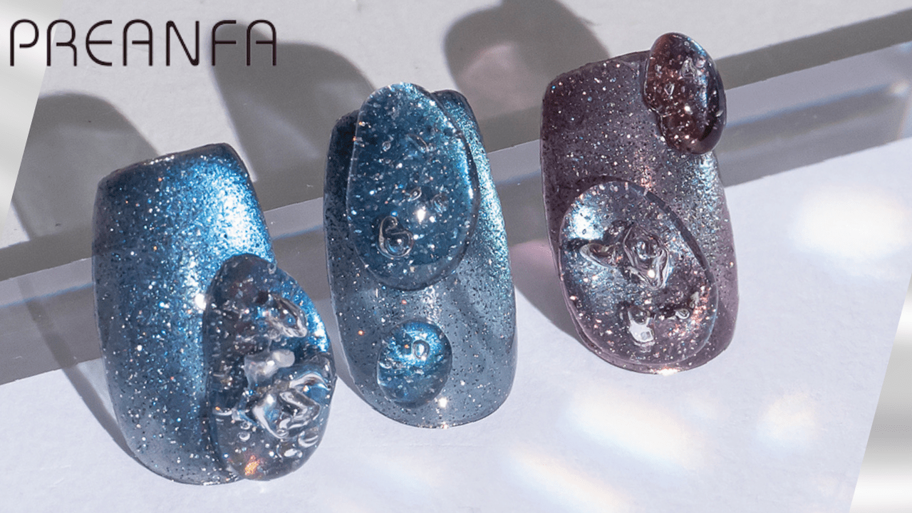 夏の夜空を思わせるマグフラ♡簡単にニュアンスアートが楽しめる