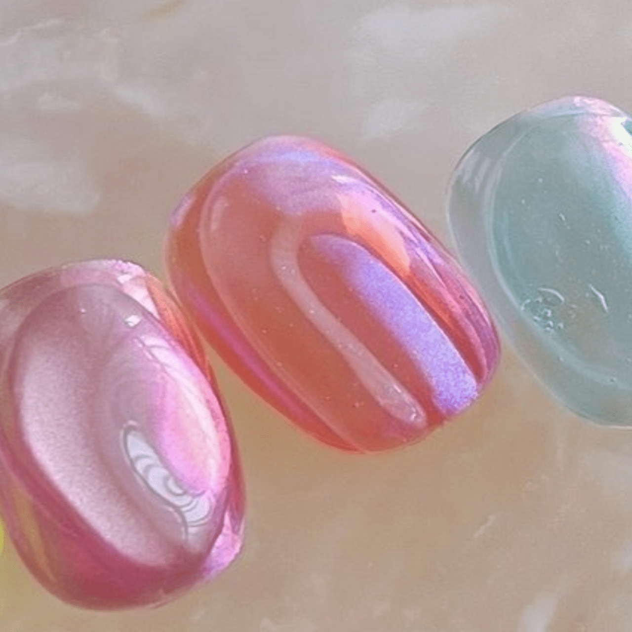 親指ペディチップ ぷっくりフルーツ 夏 うるうる フルーツ デコレーション