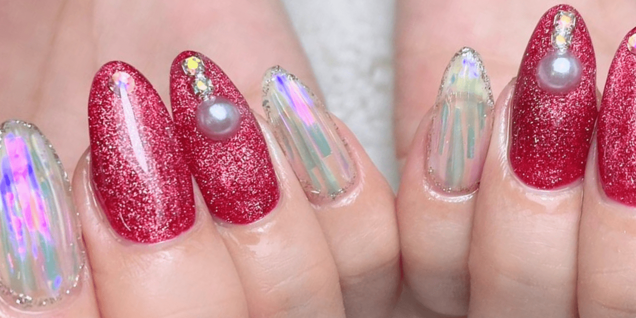 2026最新】幻想的な光が揺らめく♡オーロラニュアンスネイル|人気