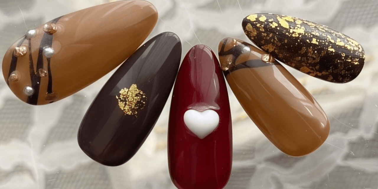 2026最新】これが本命♡とろける甘さのチョコレートバレンタインネイル 