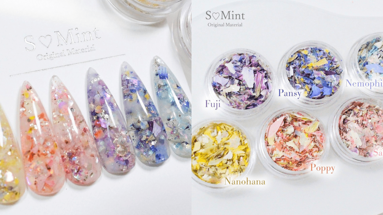 花びらとシェルが織りなす上品なきらめき！S♡Mint『Mix Flower Flat