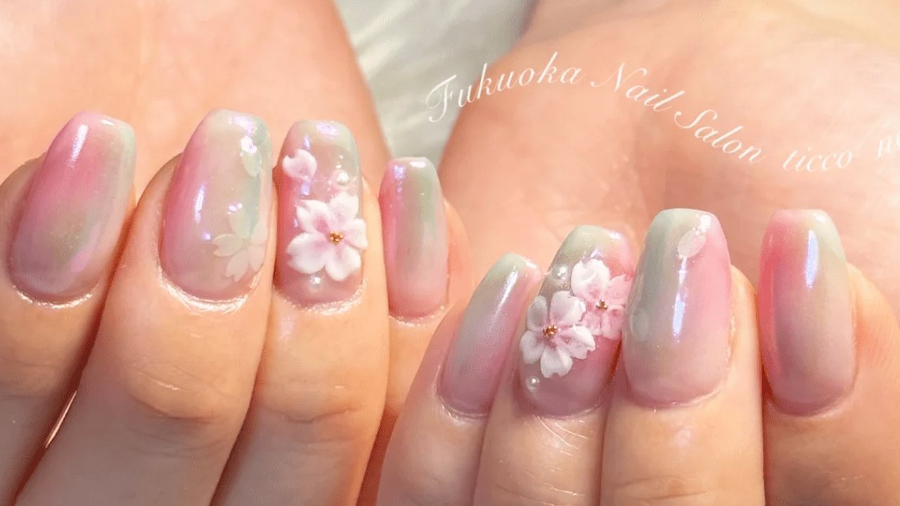 2026最新】葉桜の季節にもぴったり！モチモチ桜餅ネイル♡|人気ネイル