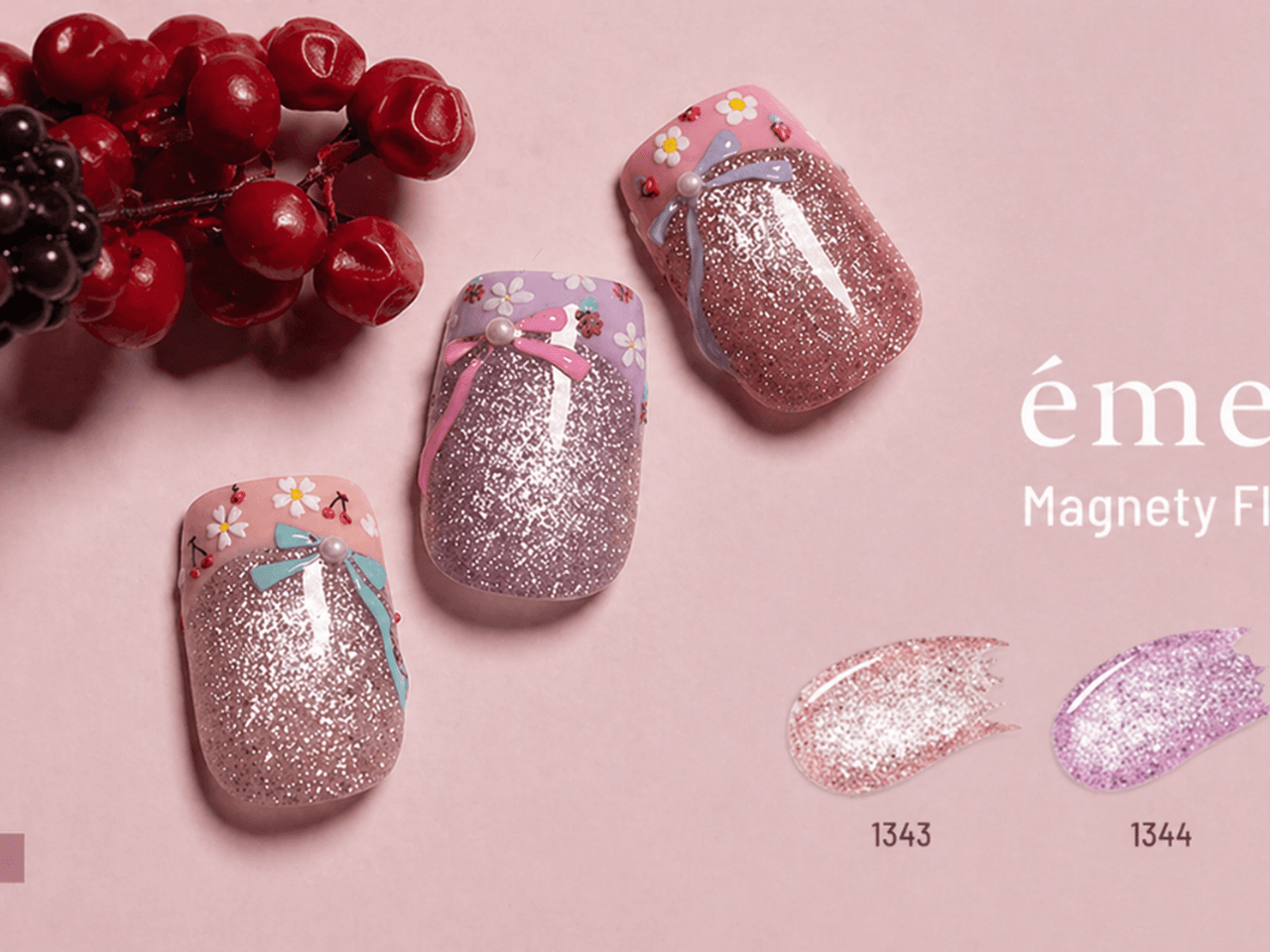 とろける甘さと輝きを指先に♡emena『マグネティフラッシュジェル 1343