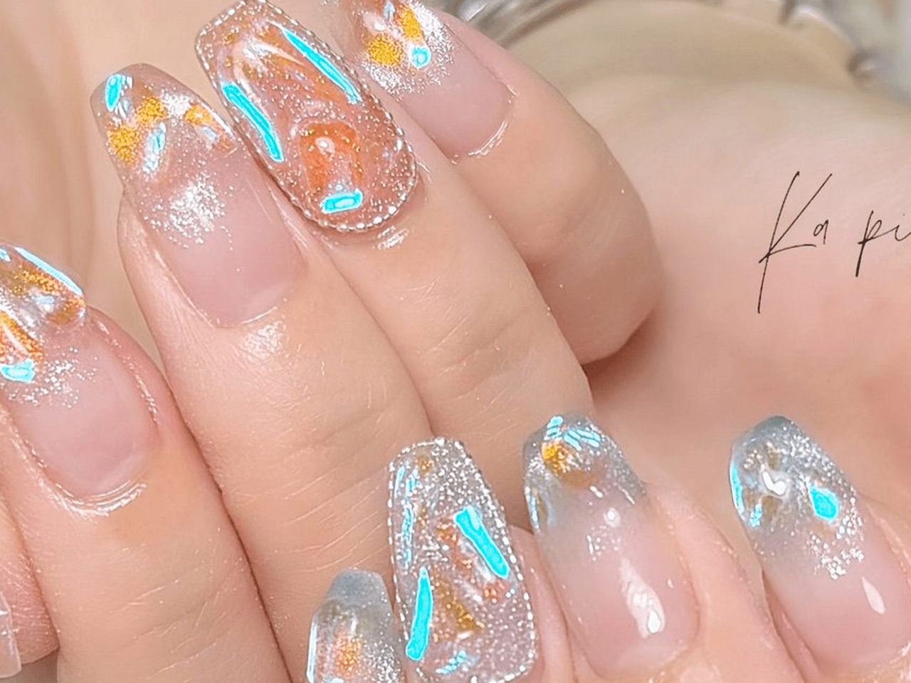 2026最新】うるうるちゅるんな透明感♡氷ストーンネイル|人気ネイル