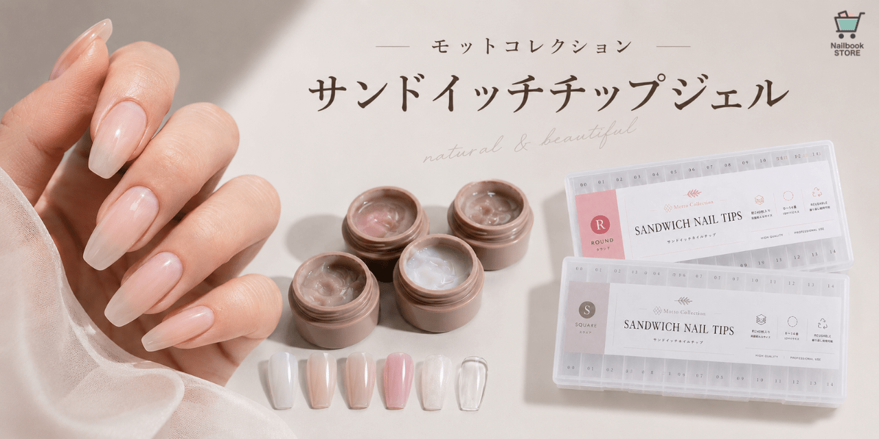 時短で美フォルム韓国ネイル♡モットコレクション『サンドイッチチップ
