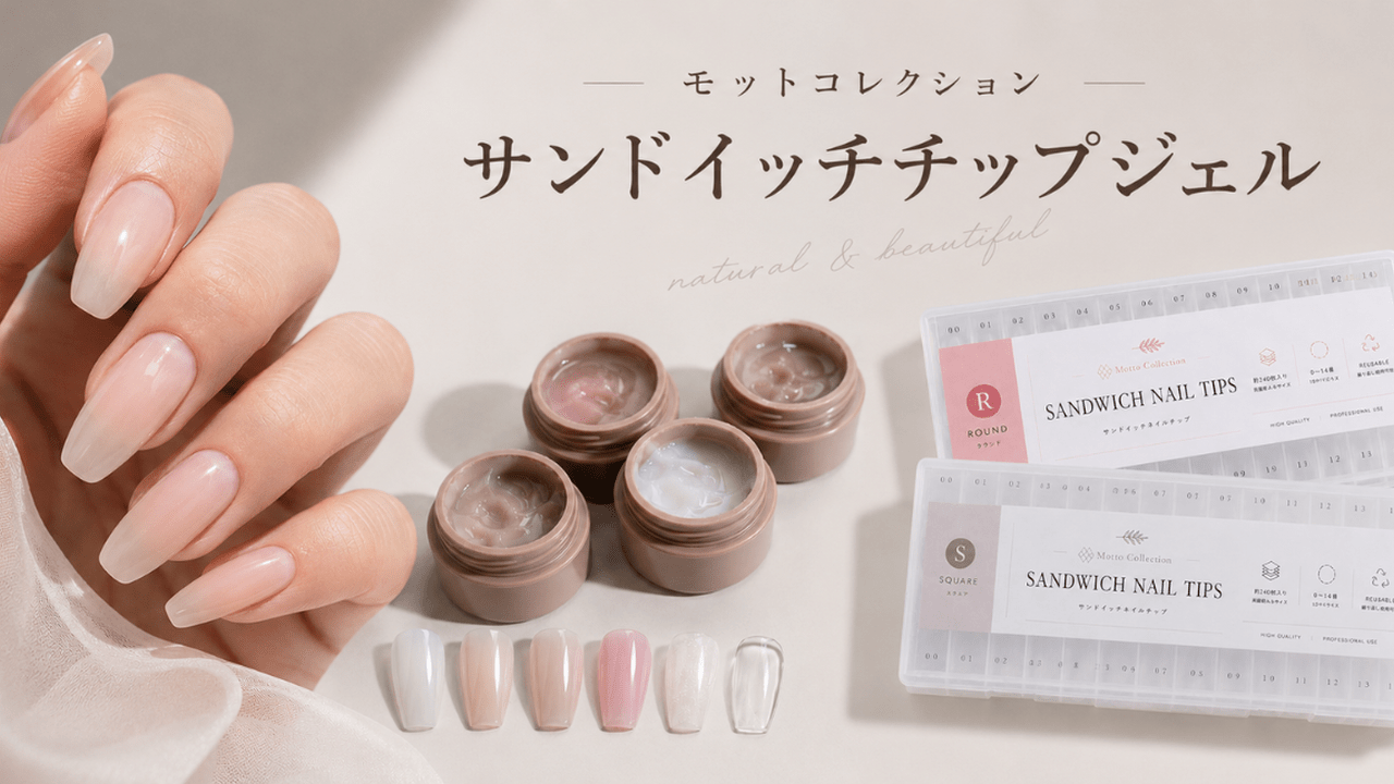 時短で美フォルム韓国ネイル♡モットコレクション『サンドイッチチップ