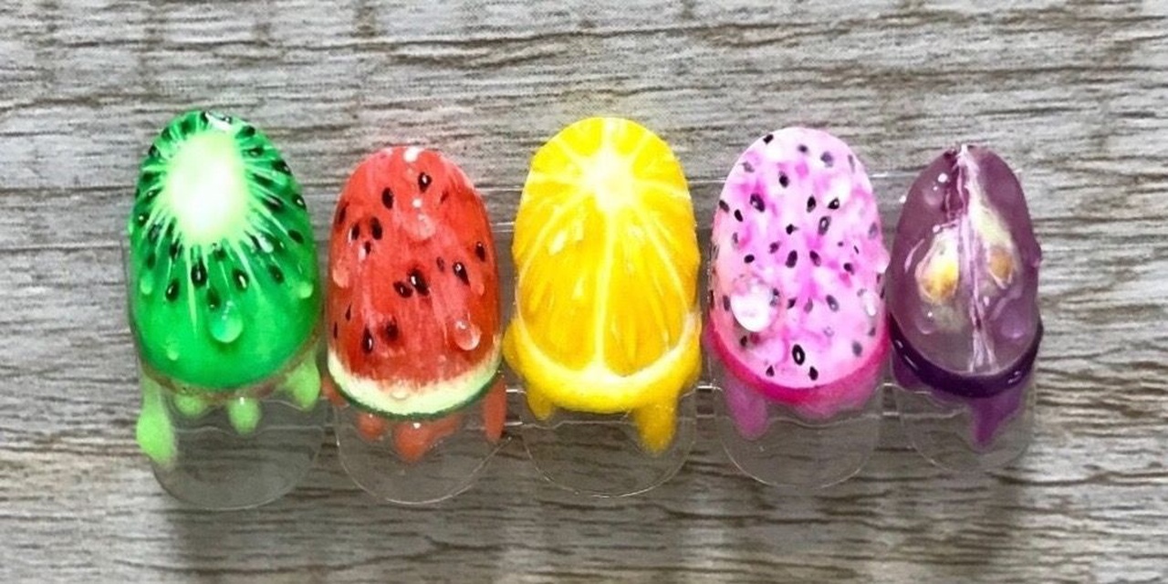 夏バテ対策 美味しそうな夏の食べ物ネイル