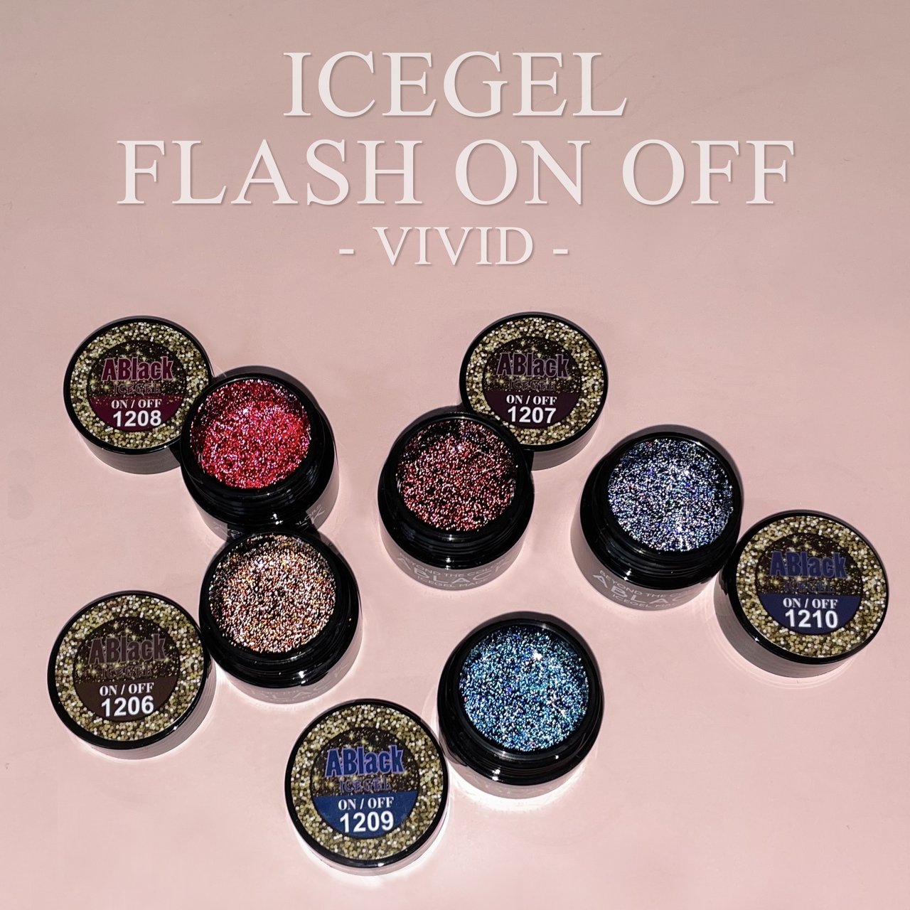 ICEGEL ABLACK フラッシュオンオフジェル 1210 チャコール | ICE GEL