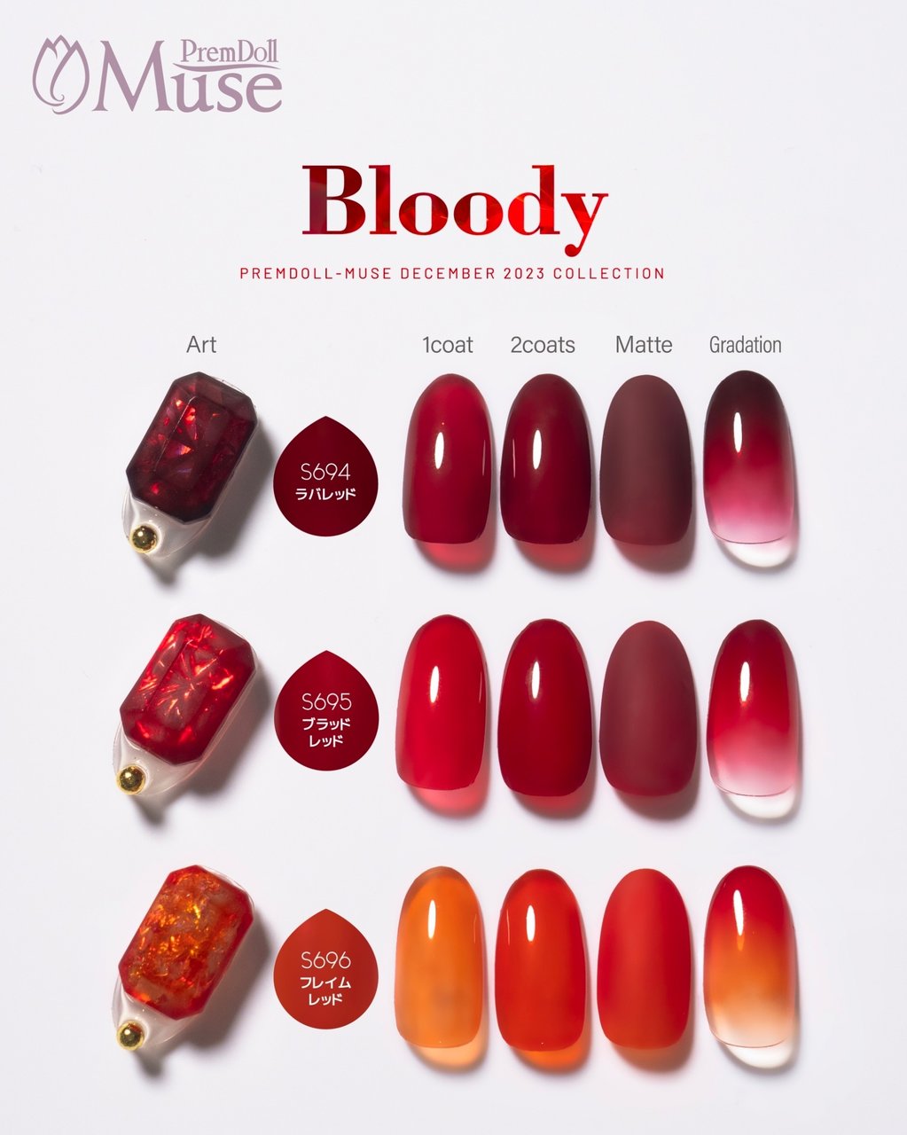 S696】プリムドール ミューズ フレイムレッド《3g》 | PREGEL
