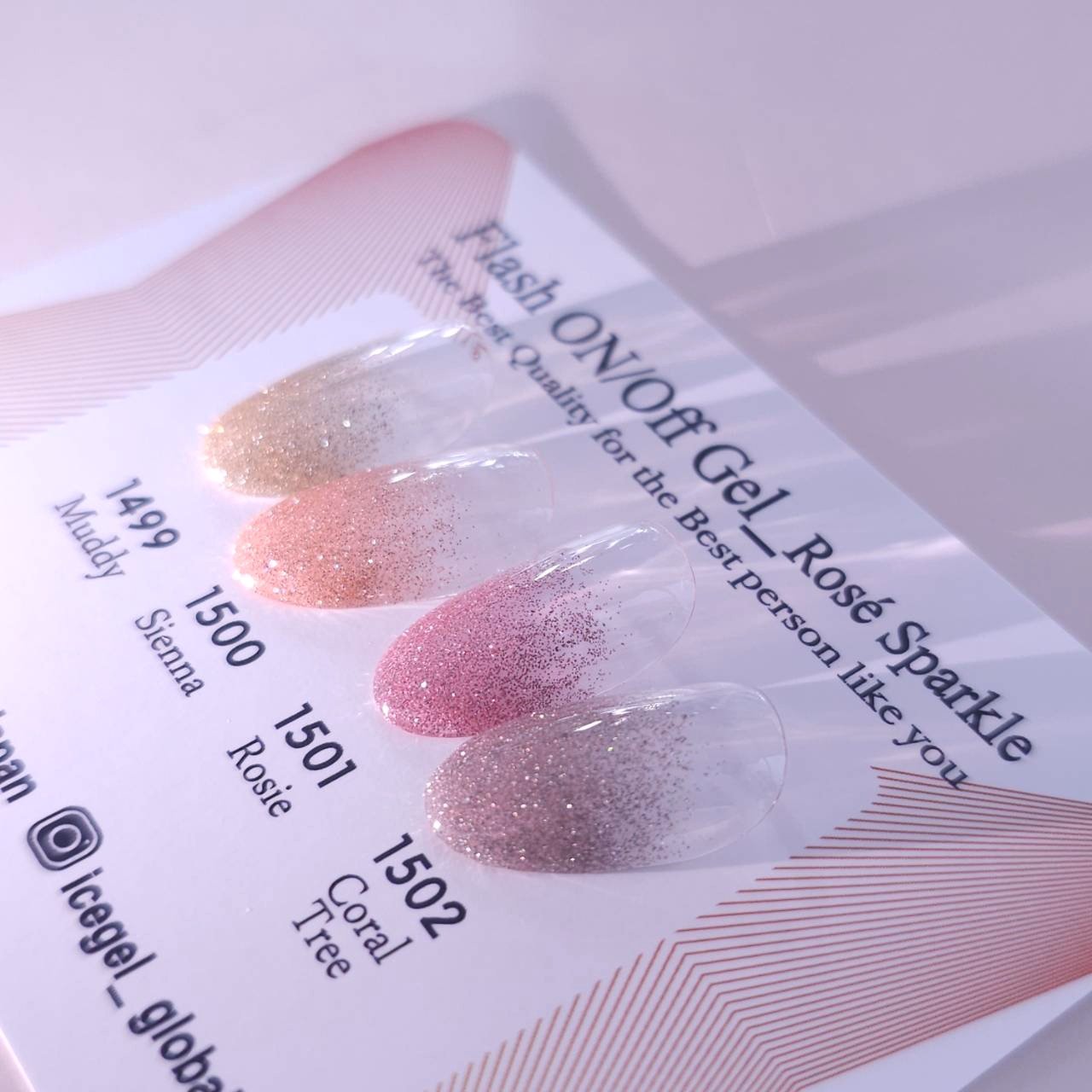 フェイスジェル・ゲル taro ICEGEL ABLACK オンオフジェル ロゼスパークル 1499 マッディー