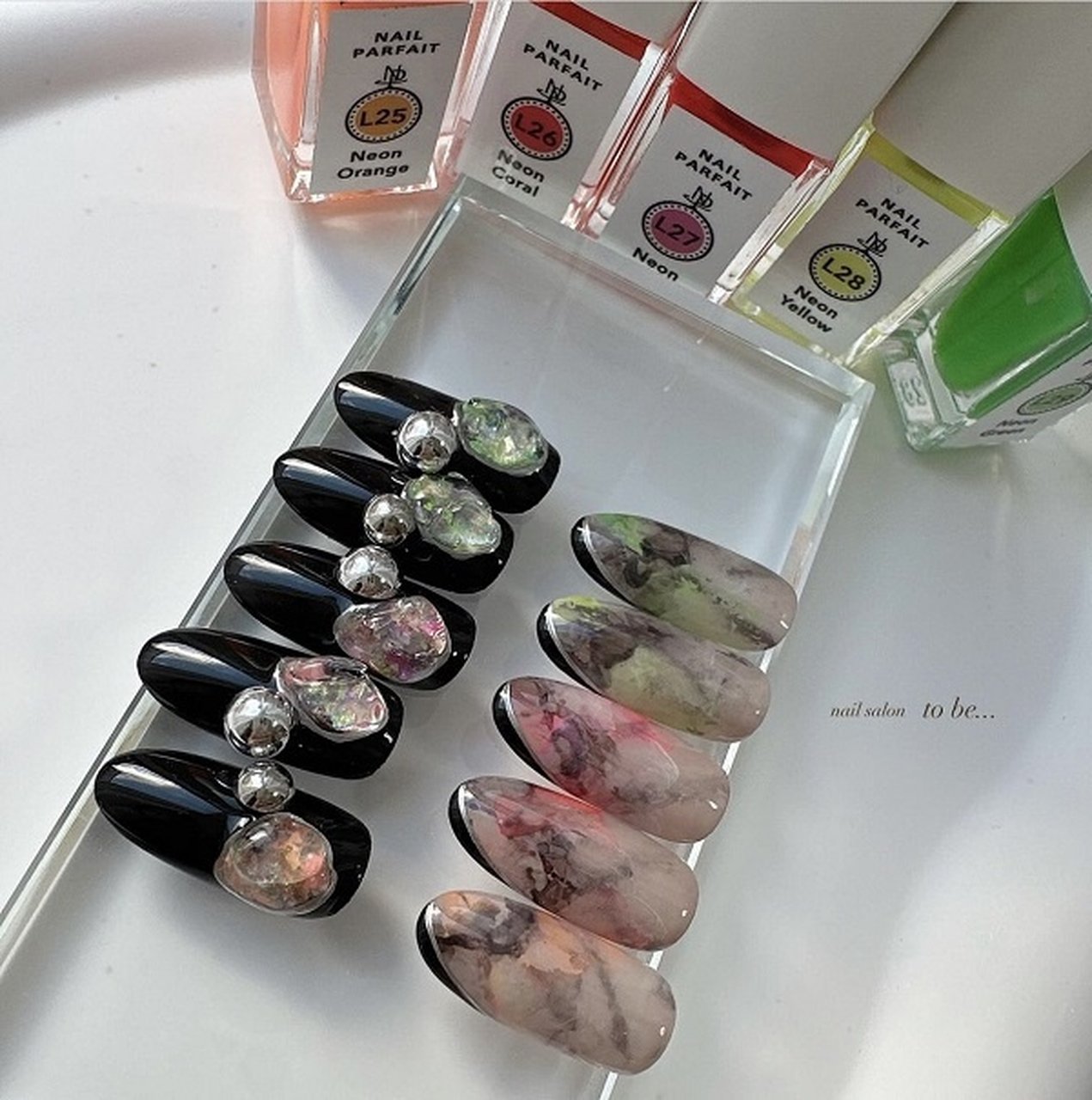 リキッドネイルライナー全色セット ネイルパフェ カラーインク L29ネオングリーン | ネイルパフェ