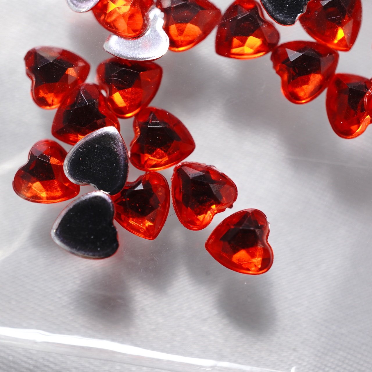 ネイルパーツ ハート アクリルストーン レッド 4mm | パーツ/スタッズ