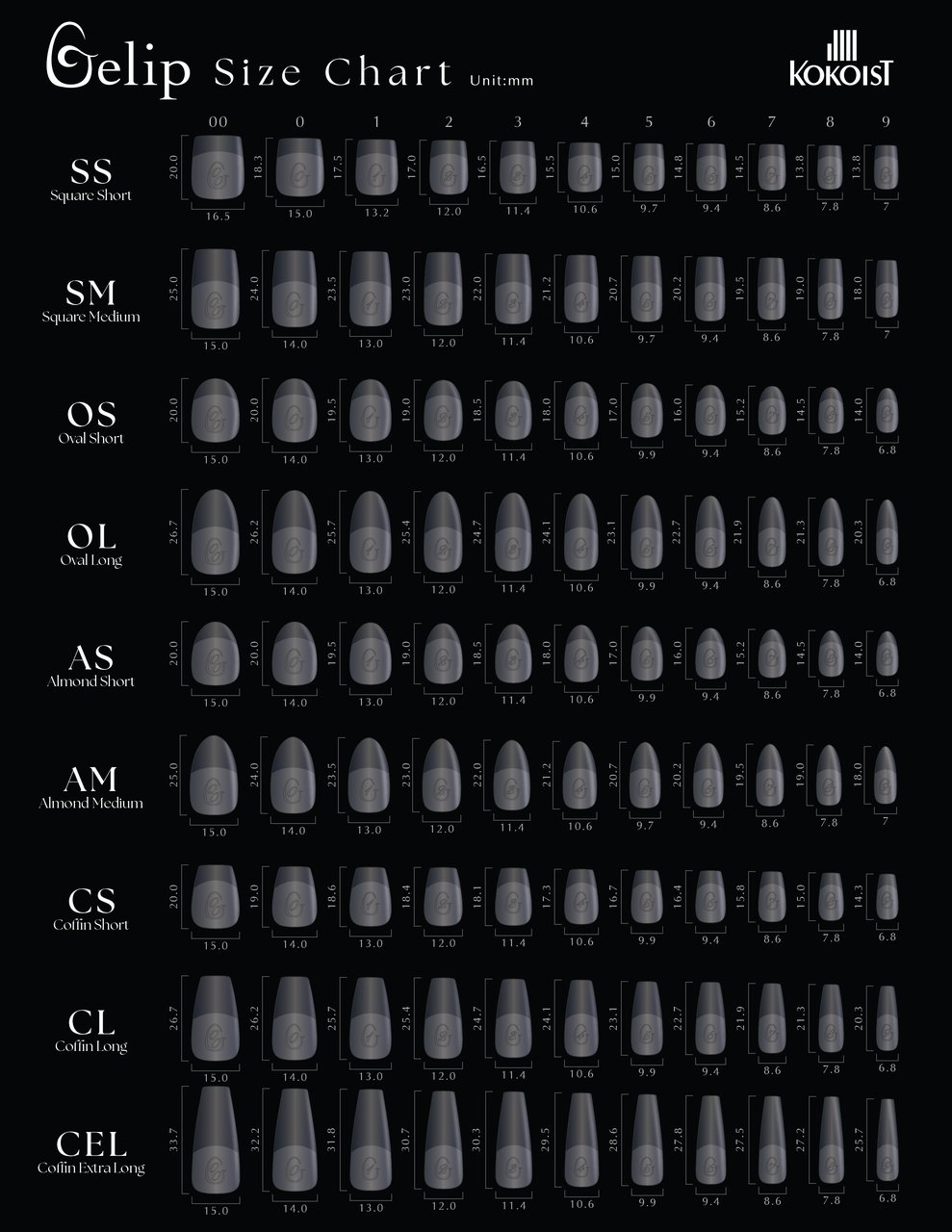 KOKOIST ジェリップ《セット》CL コフィン ロング2025 (275P