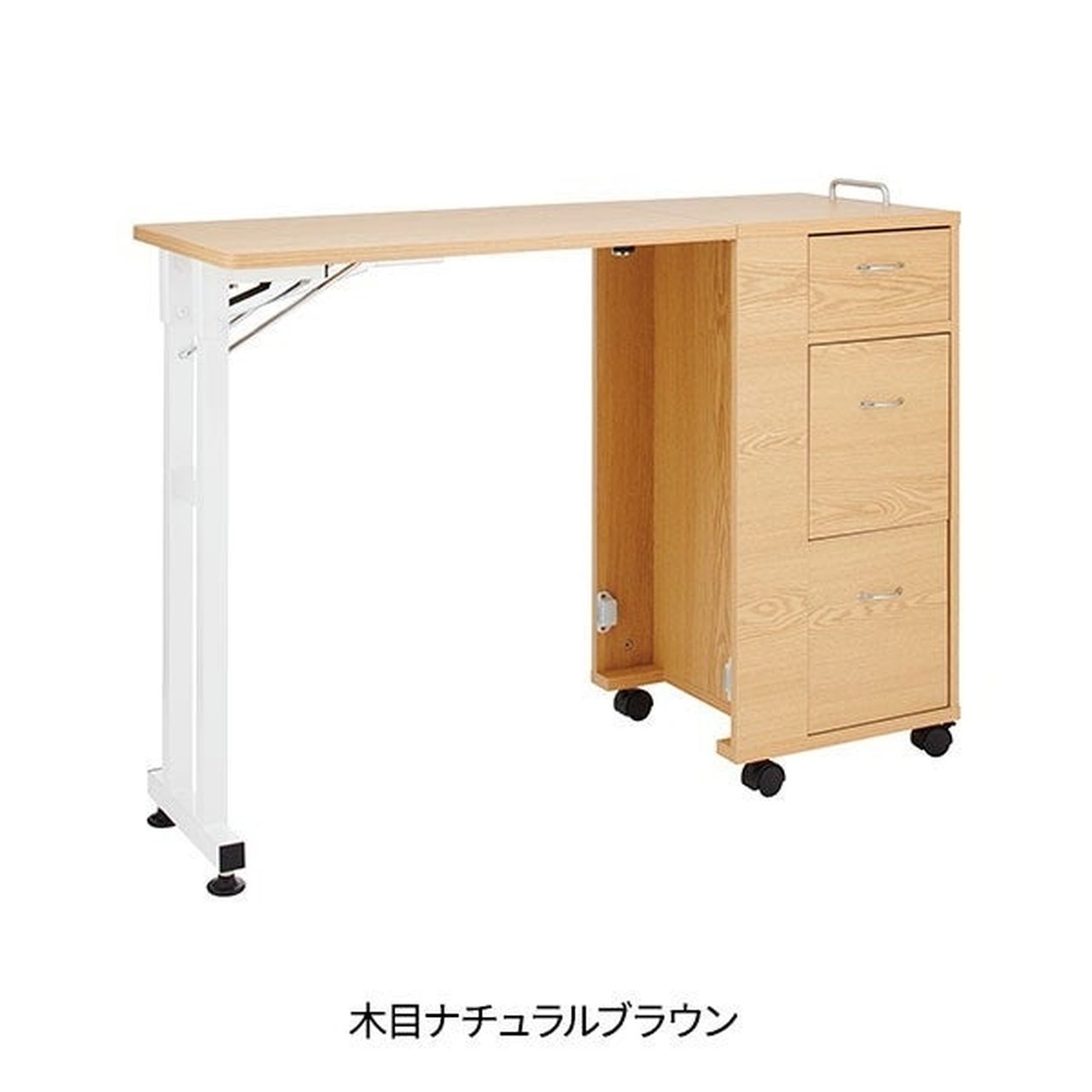 エトゥベラ] 折りたたみ ネイルテーブル MO1 木目ナチュラル