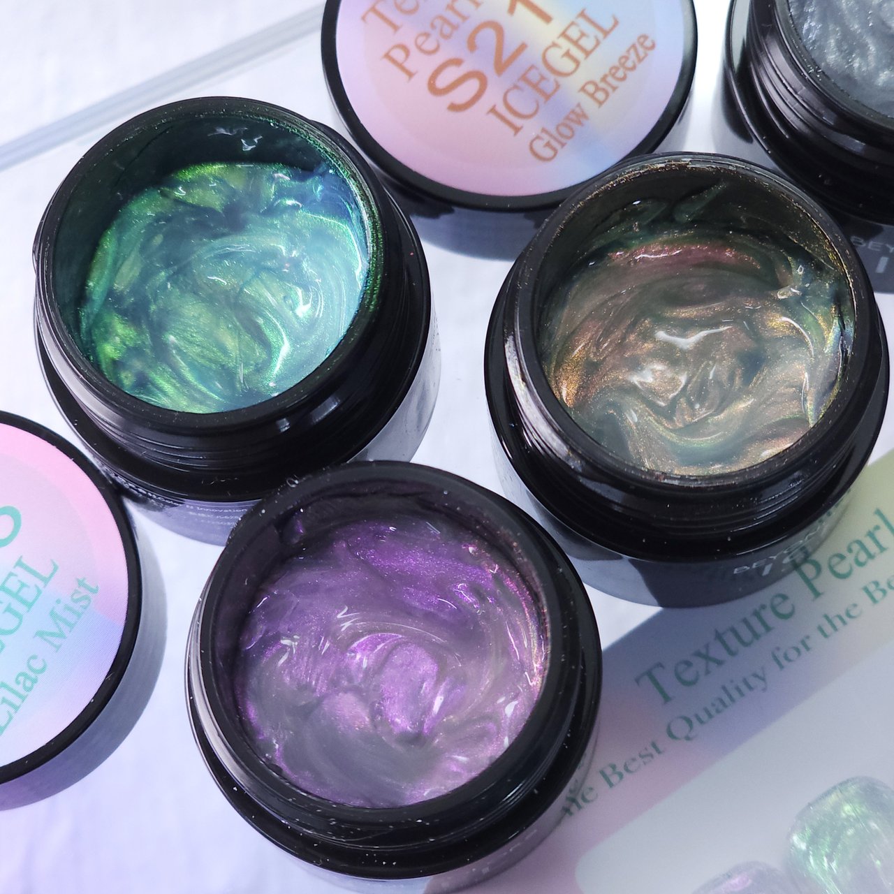 バーゲンで ICEGEL ABLACK 5色セット（ゴシゴシ テクスチャーパールジェル ジェルネイル・ネイルシール