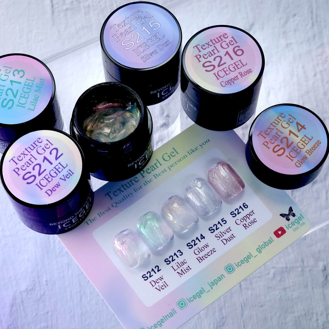 アイスジェル テクスチャーパール ジェル 5色セット ICEGEL ABLACK テクスチャーパールジェル 5色セット（ゴシゴシ