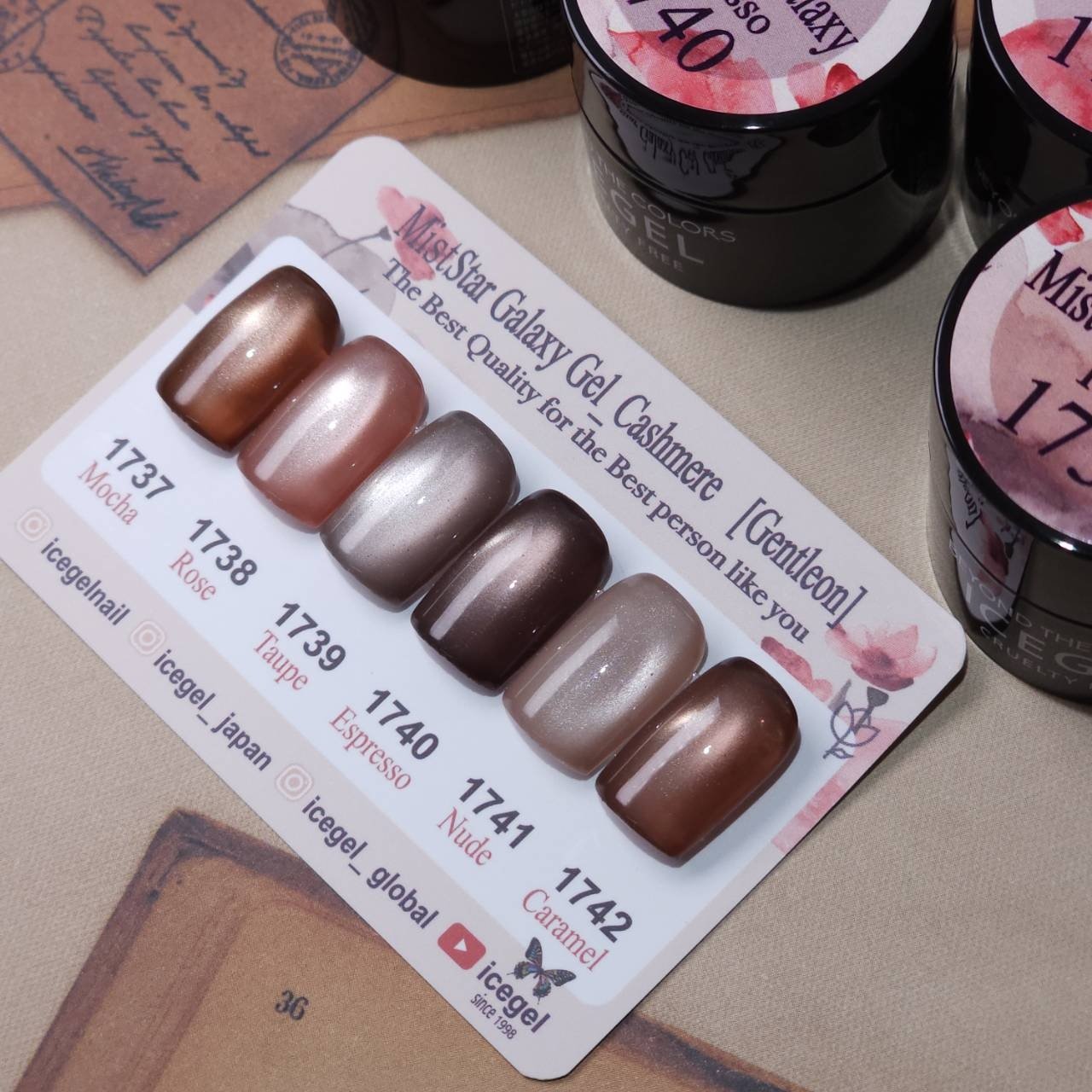 ICE GEL ミストスターギャラクシージェル　カシミヤ６色セット ICEGEL GENTLEON ミストスターギャラクシージェル_カシミヤ 6色セット