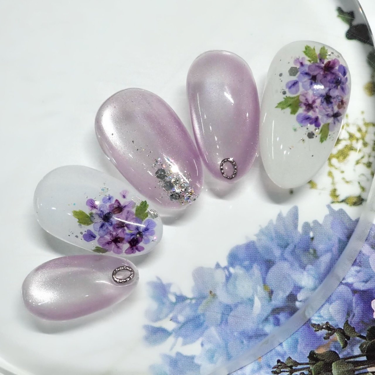 あじさいデザインキット【エスミント×ネイルブック】 | S♡Mint