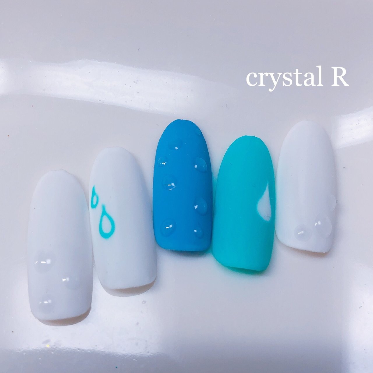 夏 梅雨 七夕 ハンド シンプル Crystal R Nail Salon のネイルデザイン No ネイルブック