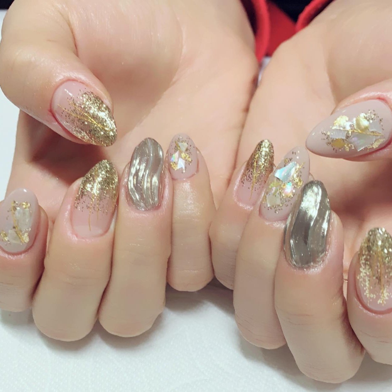 夏 オールシーズン ハンド グラデーション ラメ Reflet Nail ルフレ のネイルデザイン No ネイルブック