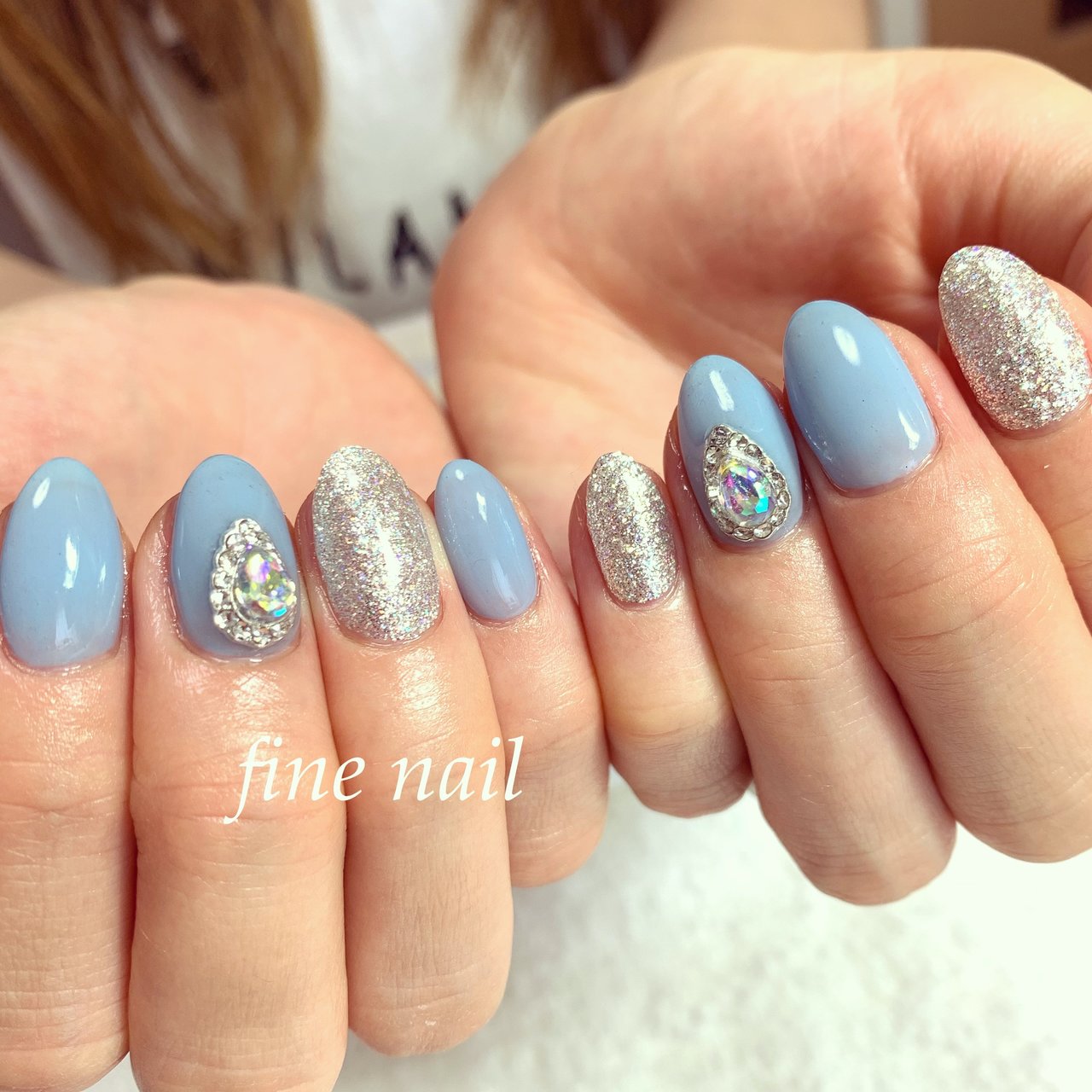 夏海デート女子会ハンド Fine Nailファインネイルのネイル