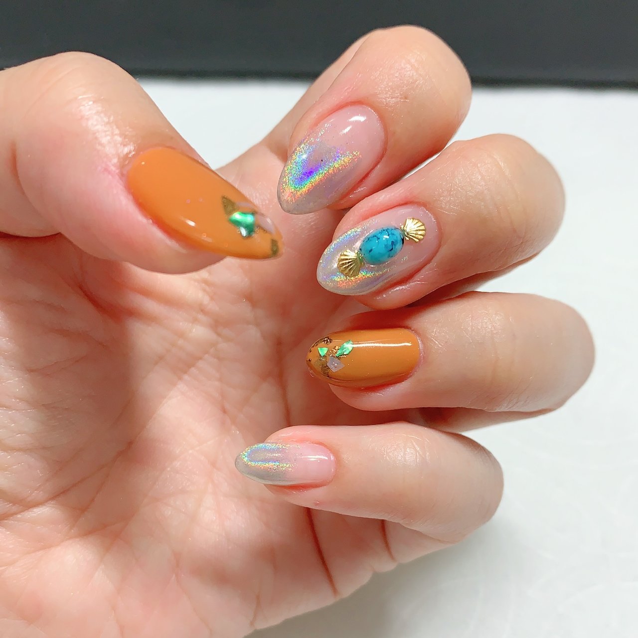 夏 オールシーズン ハンド グラデーション シェル Reflet Nail ルフレ のネイルデザイン No ネイルブック