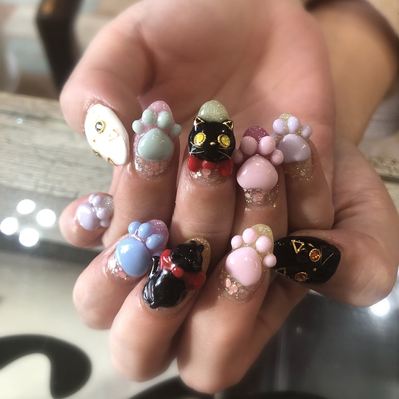 ハンド アニマル柄 痛ネイル 3d ミディアム 宮城県 石巻 ロージーネイル Rosy Nail Pupuu Rosyのネイル デザイン No ネイルブック