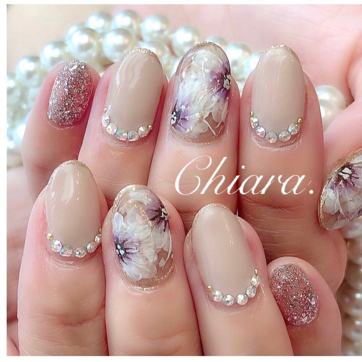 春 夏 オールシーズン パーティー ラメ Yokoshikata ｷｱﾗのネイルデザイン No ネイルブック