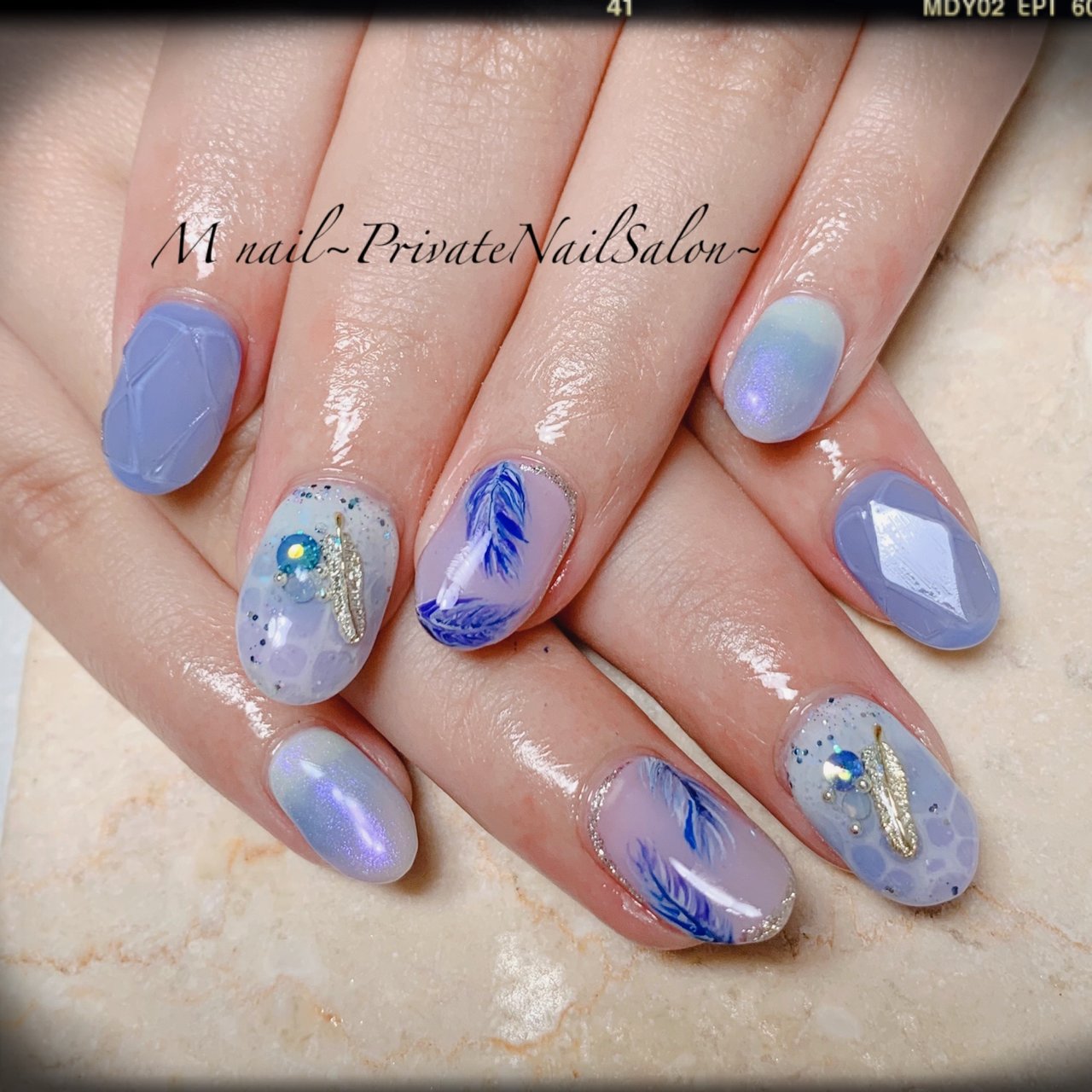 夏 オールシーズン 海 リゾート ハンド Mnail Privatenailsalon のネイルデザイン No ネイルブック