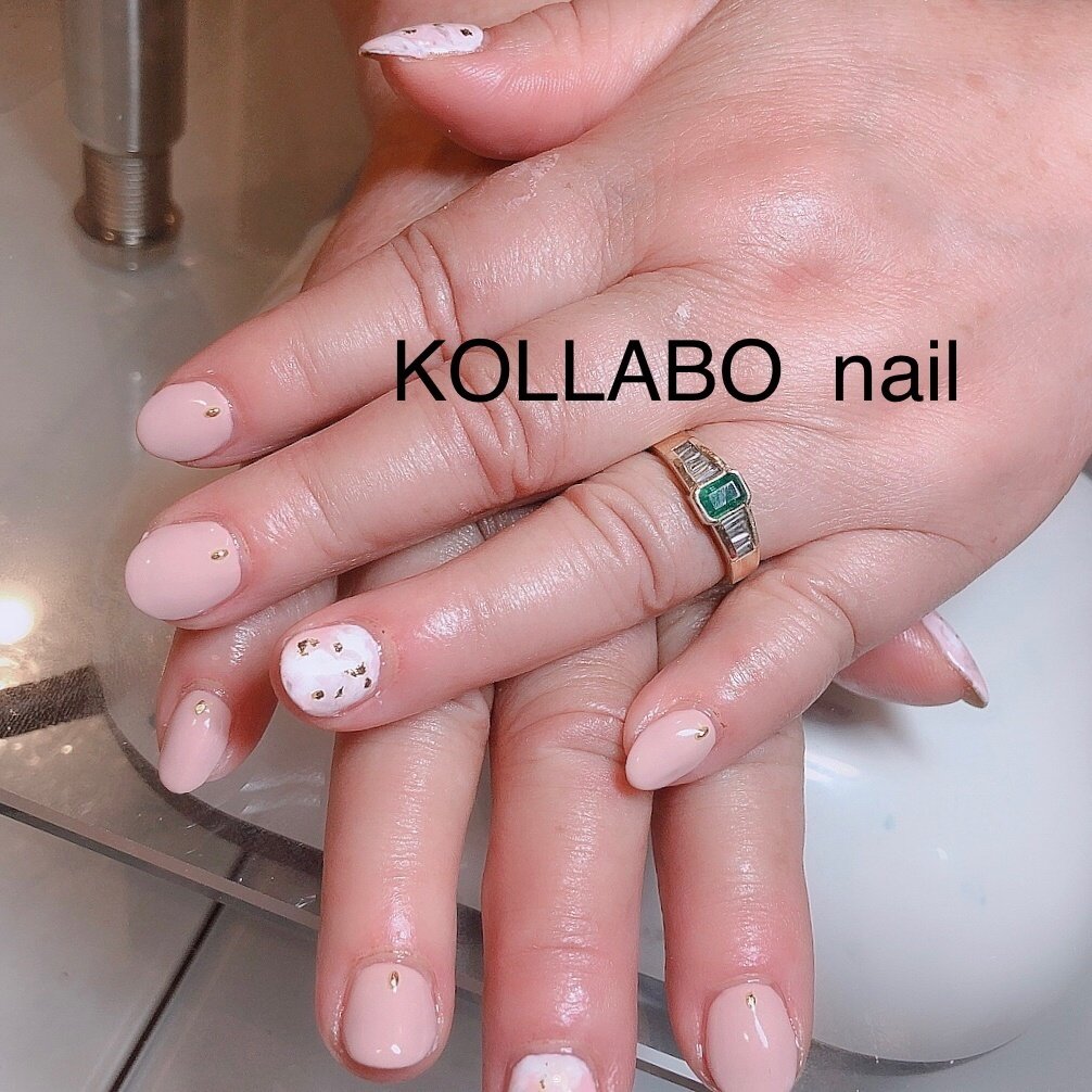 オールシーズン シンプル ワンカラー タイダイ 大理石 Kollabo Nailのネイルデザイン No ネイルブック