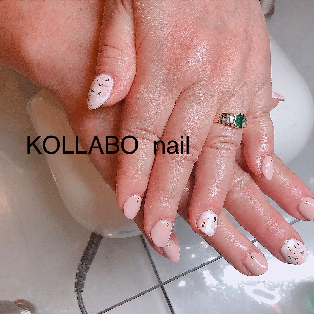 オールシーズン シンプル ワンカラー タイダイ 大理石 Kollabo Nailのネイルデザイン No ネイルブック