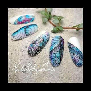 ゼンタングルのネイルデザイン ネイルブック