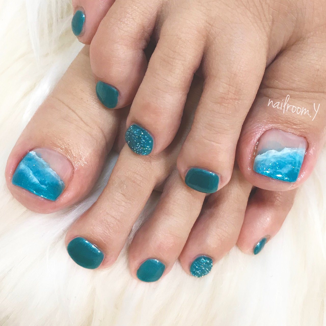 夏 海 リゾート フット グラデーション Nailroom Yのネイルデザイン No ネイルブック