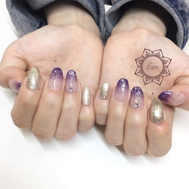 オールシーズン パーティー ハンド グラデーション ラメ Nail Jam Hatsukaichiのネイルデザイン No ネイル ブック