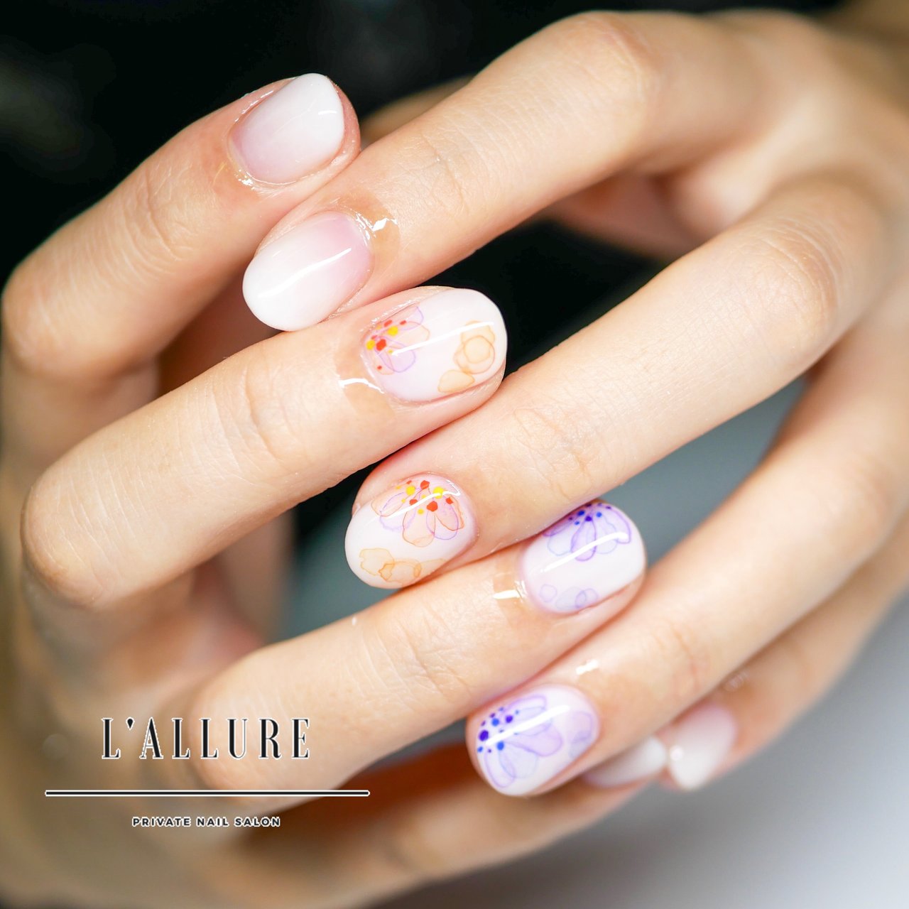 春 夏 オールシーズン フラワー Nail Salon Lallure のネイル