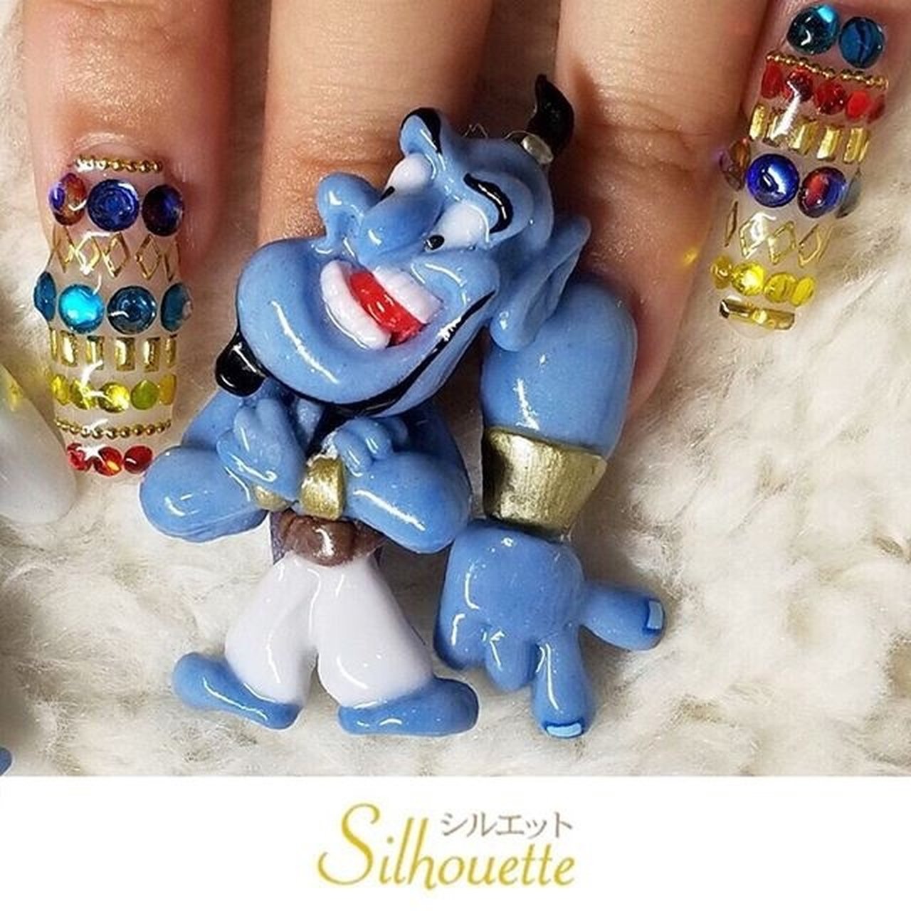 痛ネイル キャラクター ネイルサロン シルエットのネイルデザイン No ネイルブック