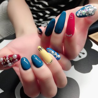 人気順 ネイビー 東北楽天ゴールデンイーグルスのネイルデザイン ネイルブック